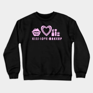 kiss love makeup Crewneck Sweatshirt